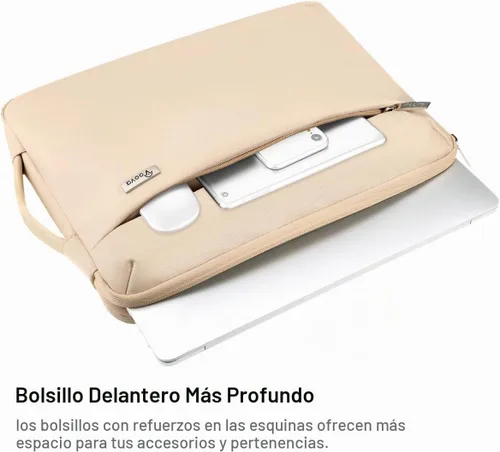 Vista 2 de Voova Funda para laptop de 13 pulgadas con asa, protección de 360°, impermeable, delgada, compatible con MacBook Air 13 M1/M2/M3/M4 2020-2024