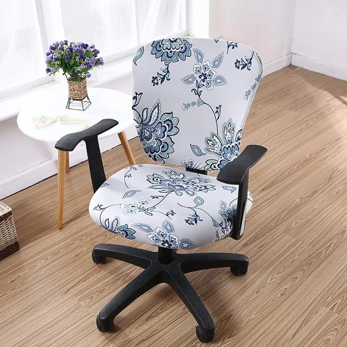 Vista 4 de Melaluxe - Funda para silla de oficina de computadora, funda universal protectora y elástica, cubierta elástica para silla giratoria