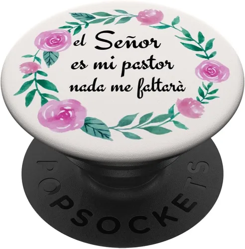 Vista 6 de El Señor es mi Pastor - PopSockets MagSafe PopGrip de regalo floral de Versículos de la Biblia para iPhone