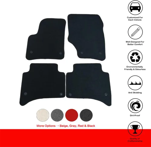 Vista 2 de IKON MOTORSPORTS - Alfombrillas compatibles con Porsche Cayenne 2003-2010, 4Dr Factory Fitment, alfombrillas delanteras y traseras de nailon por