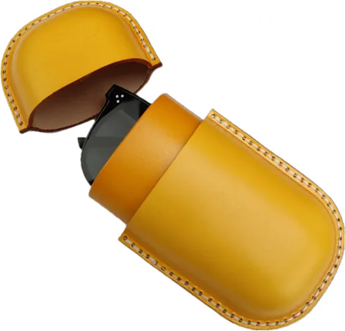 Vista 7 de Funda de cuero para gafas de sol vintage para hombres y mujeres miope, gafas de sol, viaje, caja de almacenamiento antiaplastamiento