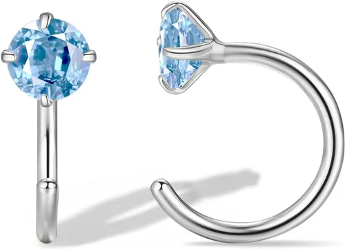 Vista 20 de Aretes pequeños de plata de ley 925 para mujer