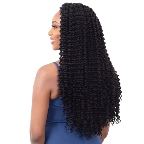 Vista 5 de Trenza de ganchillo Freetress - 3 rizos JOYFULL de 20 pulgadas (1 negro azabache)