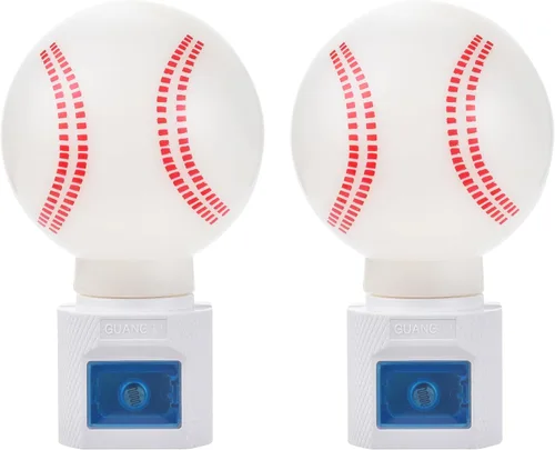 Vista 10 de Paquete de 2 luces LED de noche de color blanco cálido - Béisbol