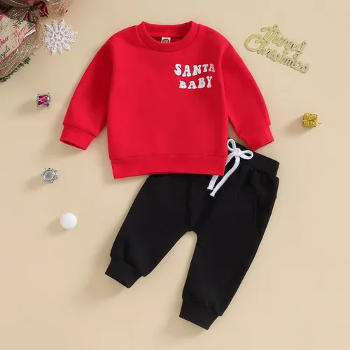 Vista 2 de Foidiccx Conjunto de ropa de otoño e invierno para bebé niño y niña