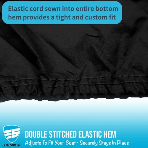 Vista 5 de EliteShield Cubierta Resistente para Barco con T-Top, Se Adapta a Barco de Consola Central de 18 pies a 20 pies de Largo con T-Top Hard-Top