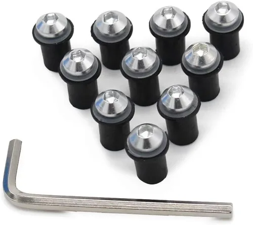 Vista 6 de Kit de pernos tornillos tuercas arandelas clips parabrisas pernos para ER6F 2008 2014 2015 16 17 18 2019 NINJA 650R parabrisas pernos tornillos kits