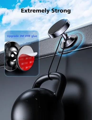 Vista 6 de Paquete de 2 soportes magnéticos para teléfono para automóvil, imán fuerte, soporte magnético para teléfono, rotación de 360°, imán de teléfono