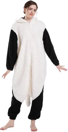 Vista 2 de SimZoo Pijama de animal para adultos, disfraz de cosplay de animales para hombres y mujeres, ropa de dormir unisex de una sola pieza