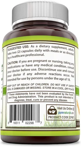 Vista 2 de Pure Naturals Complejo de ginseng - 1000 mg por porción, 120 cápsulas por botella - Apoya la función inmunológica saludable, la salud del cerebro