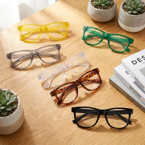 Vista 2 de Eyekepper Blue Light Glasses Men Women, Large Black Eyeglasses