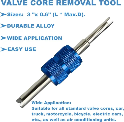 Vista 9 de Kit de núcleo de válvula de aire acondicionado Tapa y válvula AC R12 R134a Junta de teflón Refrigeración A/C Servicio de Aire Acondicionado
