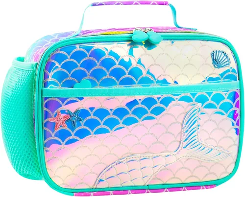 Vista 8 de RLGPBON Lonchera para Niños, Lonchera con Aislamiento Térmico para Niños y Niñas, Bonita Bolsa de Almuerzo y Lonchera Reutilizable para Niños