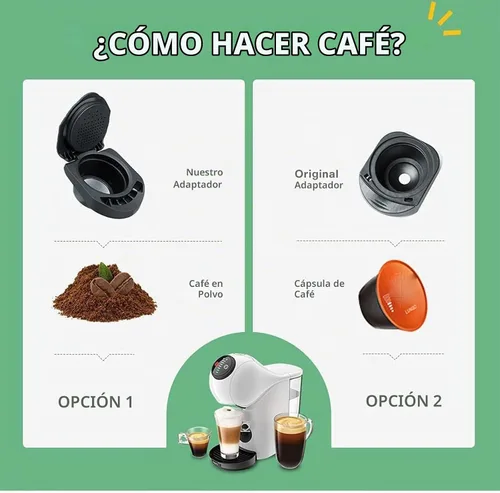 Vista 3 de i Cafilas Adaptador de café reutilizable para Dolce Gusto, convertidor recargable compatible con Piccolo XS/Genio S, bricolaje tu café en polvo 1