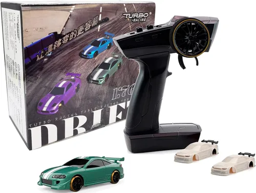 Vista 17 de FLYCOLOR Turbo Racing 1:76 C82 RC Truck Car Full Proporciontional RC Mini Sports Car Control remoto para adultos Regalo (negro)