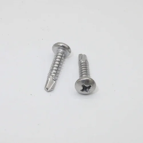 Vista 3 de Tornillos autorroscantes de acero inoxidable 410 #8 x 3/4" (19mm) Tornillos autoperforantes Phillips Pan Head Tornillos autoperforantes 100 piezas
