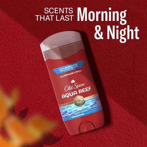Vista 10 de Old Spice Desodorante sin aluminio para hombres, protección contra olores 24/7, frescura 24/7 y aroma duradero, Aqua Reef con aroma a ciprés, 3.8