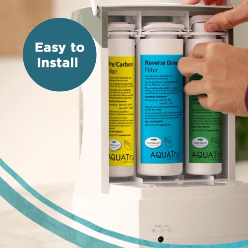 Vista 3 de Filtro de reemplazo de VOC AquaTru con refuerzo mineral pH+ para la jarra AquaTru