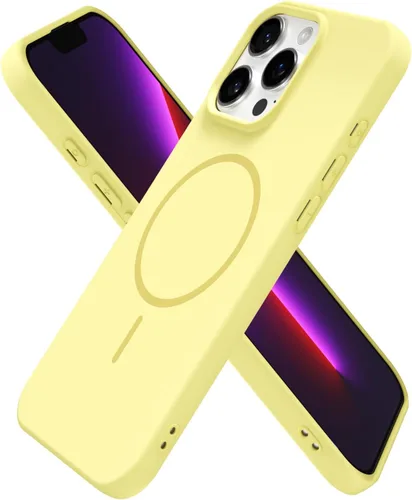 Vista 150 de Oakxco Funda de Silicona Mag Safe para iPhone 12 Pro Max, Funda Magnética Delgada y Fina Compatible con Carga Inalámbrica MagSafe, Bonita Funda
