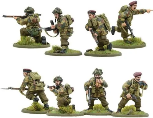 Vista 4 de Warlord Games Paracaidistas aliados aerotransportados británicos – Miniaturas de plástico a escala de 1.102 in para Bolt Action Miniaturas altamente