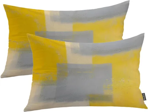 Vista 30 de Shrahala Juego de 2 fundas de almohada de mandala de color beige para exteriores, cuadradas, mandala, para interiores, de lino resistente al agua