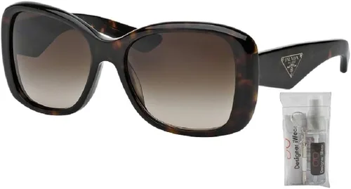 Vista 3 de Prada PR32PS CONCEPTUAL Rectangle Sunglasses For Women BUNDLE With Designer iWear Complimentary Eyewear Kit
