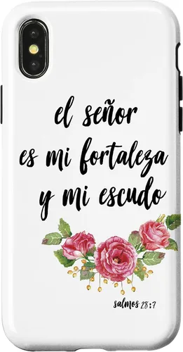 Vista 5 de Funda para iPhone 12 mini Salmos El Señor Es Mi Fortaleza Biblia Cristiana