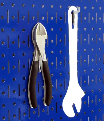 Vista 6 de Organizador de herramienta control de pared 30-WRK-800WB panel perforado mesa de trabajo de metal, master, 30-WRK-800 BUB Tablero de clavijas azul