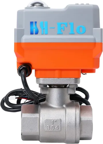 Vista 2 de 2 vías 1 "DN25 24VAC/DC 4-20mA/0-20mA Actuador proporcional de acero inoxidable 304 Válvula de bola motorizada de control de modulación integral