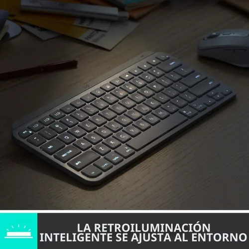 Vista 4 de Logitech MX Keys Mini teclado inalámbrico Bluetooth en negro