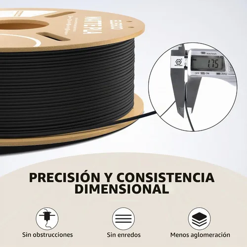 Vista 4 de ELEGOO Paquete de filamento de impresora 3D PLA mate 22 lbs 0.07 in