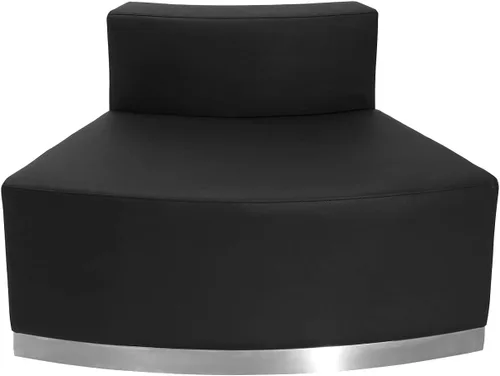 Vista 7 de Flash Furniture Hercules LeatherSoft - Juego de recepción, color negro, 3 piezas Construcción duradera, uso comercial