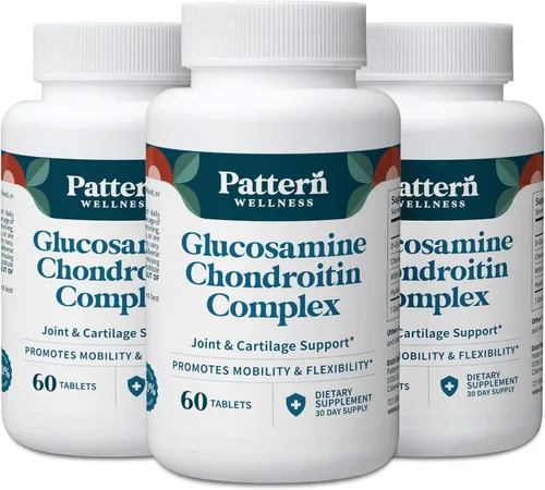Vista 9 de Pattern Wellness Complejo de glucosamina condroitina – 60 tabletas MSM y ácido hialurónico: apoya la salud de las articulaciones, cartílagos