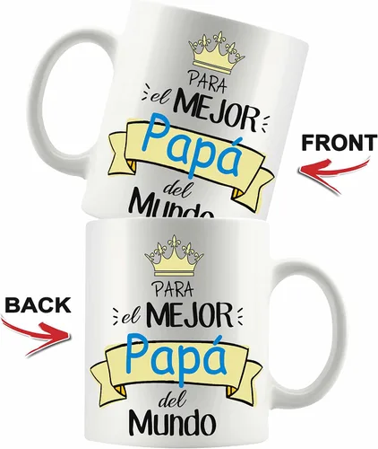 Vista 2 de Taza de café para papá, regalo para el día del padre, cumpleaños, para el mejor papá del mundo, regalo para él, regalo de hijo/hija, taza de café