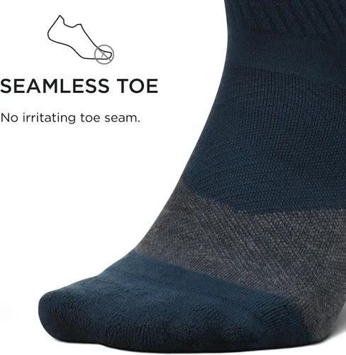 Vista 3 de Feetures Trail Max Cushion Mini Crew Sock - Calcetines de correr para mujer y hombre, absorben la humedad