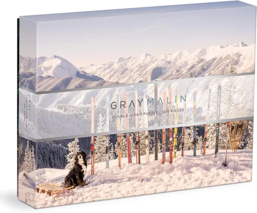 Vista 5 de Galison Gray Malin 2-Sided Jigsaw Puzzle, The Beach, 500 Pieces - 24” x 18”, Double-Sided Puzzle with Vibrant Artwork, Perfect for Family Fun Playa