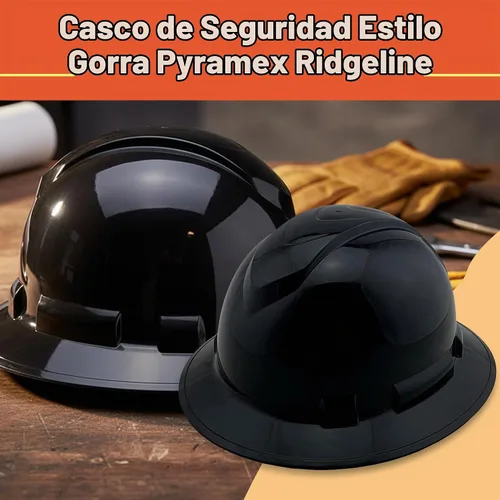 Vista 8 de Texas America Safety Company Casco duro RIDGELINE de ala completa con ajuste de perilla de 6 puntos y bolsa