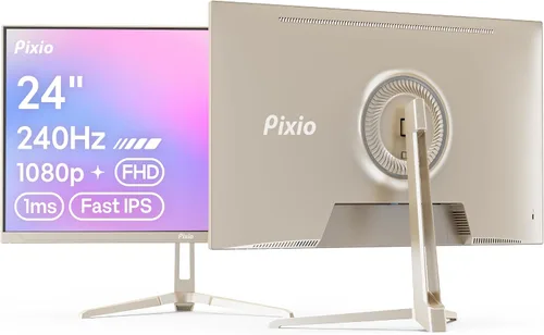 Vista 21 de Pixio PX246 Wave Beige 24 pulgadas 120Hz Frecuencia de Actualización Resolución FHD 1080p Panel IPS 4ms GTG Tiempo de Respuesta Monitor