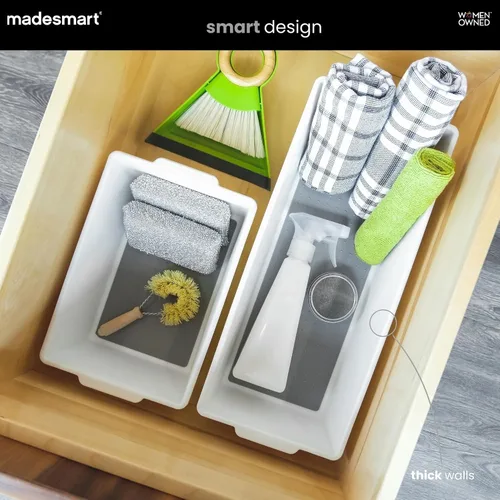 Vista 4 de madesmart Cubo de almacenamiento profundo grande clásico, granito PremiumGranite