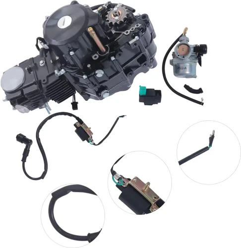 Vista 3 de Motor de 110cc Motor de 4 tiempos Motor de bicicleta de un solo cilindro ATV Embrague manual CDI de un solo cilindro refrigerado por aire para CRF50