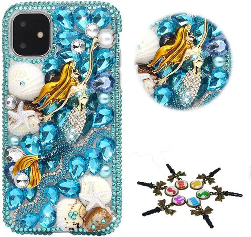 Vista 27 de Sparkle - Funda para teléfono compatible con iPhone 11, elegante, hecha a mano en 3D, con diseño de diamantes de imitación, diseño de diamantes