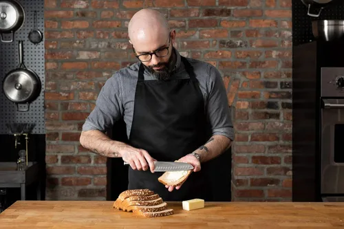 Vista 4 de Babish - Juego de cubertería con funda enrollable para cuchillos, alemán (3 piezas, acero inoxidable).