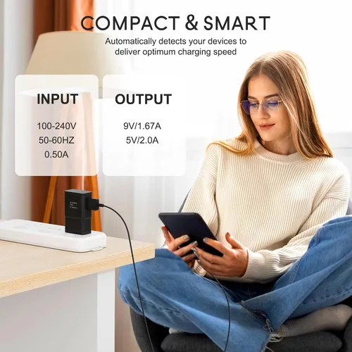 Vista 7 de Samsung Adaptador de carga rápida adaptable Bloque de carga rápida Enchufe de carga rápida para Samsung Galaxy S26/S26 Ultra/S25/S25 Ultra/S24/S24
