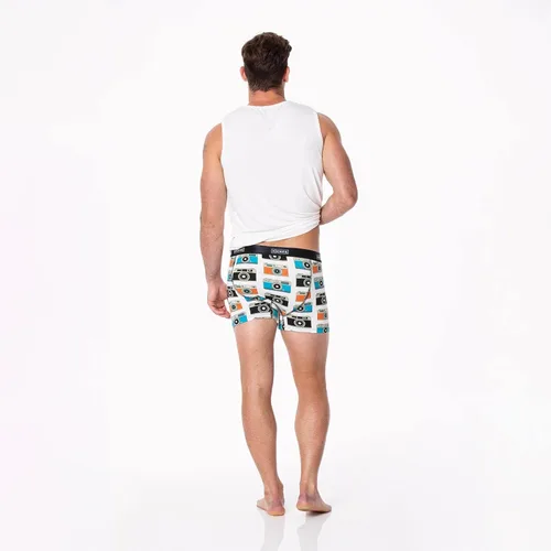Vista 2 de KICKEE - Calzoncillos tipo bóxer con estampado suave y sedoso para hombre