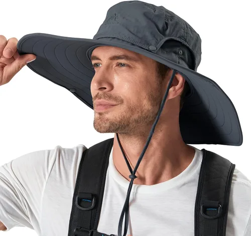 Vista 9 de Cooltto Wide Brim Sun Hats with Waterproof Breathable for Fishing, Hiking, Camping