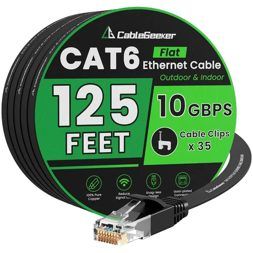 Vista 20 de Cable Ethernet Cat 6 de 10 pies, paquete de 2 unidades, para interiores y exteriores, red de Internet de 10 Gbps de alta velocidad, cable Ethernet