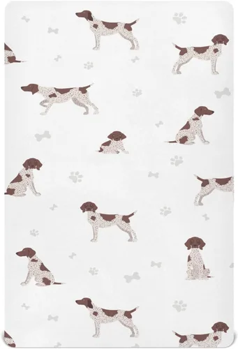 Vista 11 de English Bulldog - Sábanas transpirables para colchón de cuna, suaves y transpirables de 39 x 27 x 5 pulgadas Color: 12