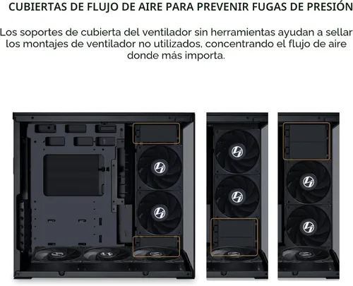 Vista 8 de LIAN LI O11D MINI V2 Carcasa de Computadora Compacta ATX Mid-Tower de Flujo de Aire Vista Panorámica Flujo de Aire Completamente Ventilado