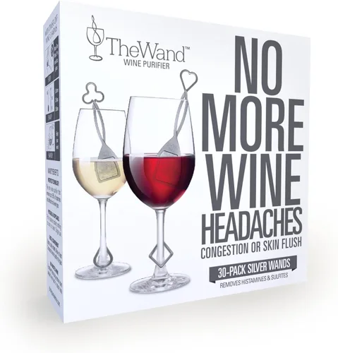 Vista 12 de PureWine The Wand Purificador de Vino - Filtros de vino tinto y blanco para histaminas y sulfitos, varitas eliminadoras de sulfitos, ayuda