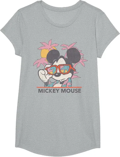 Vista 55 de Disney Mickey and Friends Mickey Mouse Tropical Retrato Camiseta S Negro